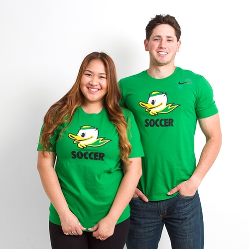 Fighting Duck, Nike, Green, Oregon Sports, Cotton, Women, Unisex, Soccer, T-Shirt, 125925